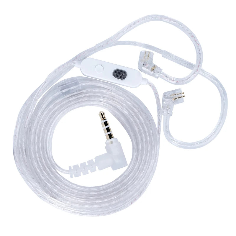 KZ M2 Earphone Cable OFC Silver-Plated DAC Type C Dual-Mic Upgraded Wire USB C 3.5MM Cable For KZ Castor ZSNPRO EDX PRO