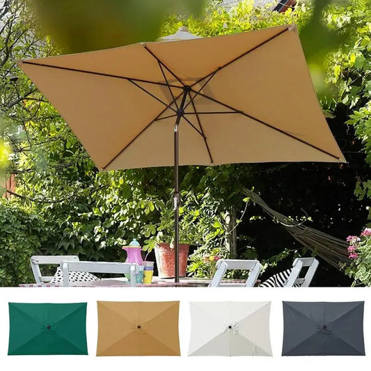 Outdoor Umbrella Replacement Canopy 6.6x10ft Rectangle Cantilever Umbrella UV Protection Heavy Duty Parasol Top Garden