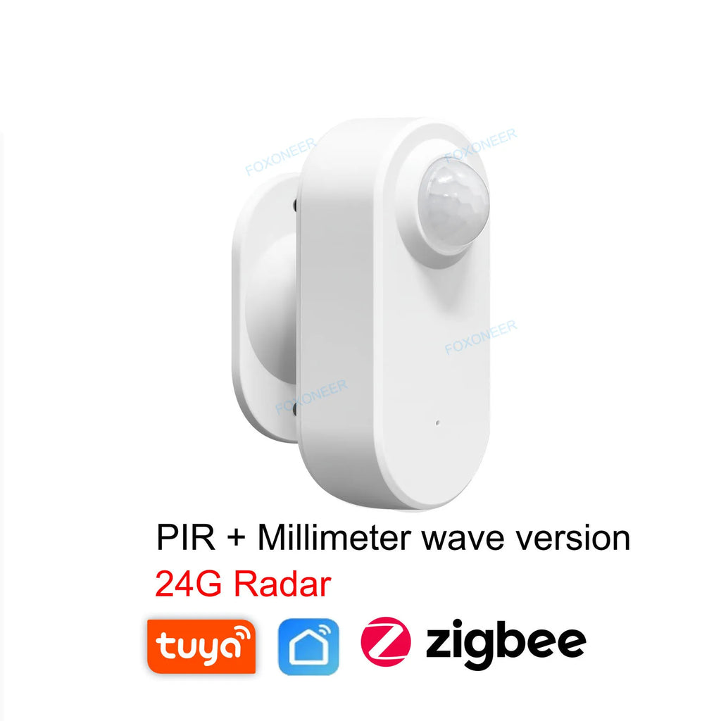 Zigbee 3.0 Human Presence Detector,Luminance/Distance Detection,  Smart PIR Motion Sensor Support Zigbee 2mqtt Home Assistant