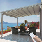 Outdoor Aluminium Folding Courtyards Terrace Outside 3X6M Pavilion Eaves Tents Gazebo Pergola Sunroom Door Awning Gazebos