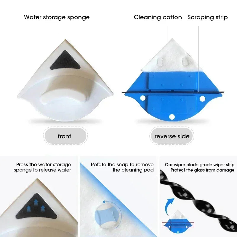 Magnetic Window Cleaner Brush DoubleSide Automatic Wiper Glass Window Brush Cleaning Household Wiper Cleaner Glass Cleaning Tool