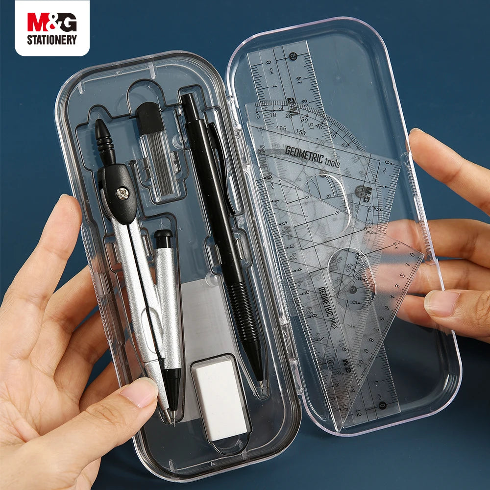 M&G 8-Piece Compass & Ruler Set – Multifunctional Drawing Tools