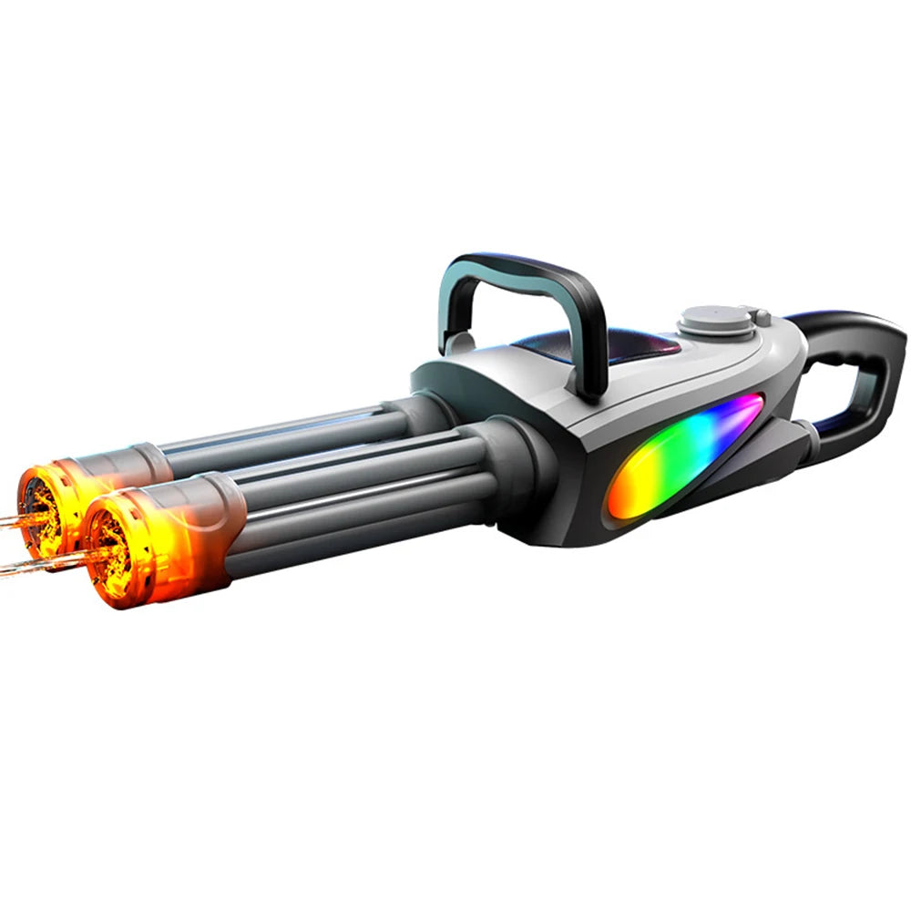 Electric LED rotating barrel Gatling Water Gun Toy Automatic Spray Water Pistol Blaster Cannon Pool Summer Toy for Kids Adult