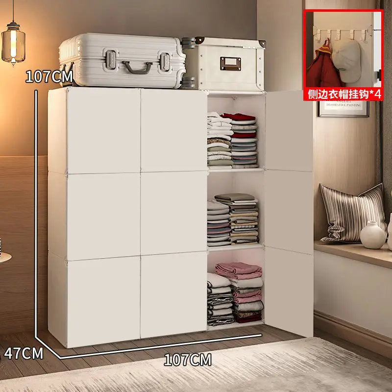 Storage Organizer Closet Partitions Cupboard Bedroom Clothes Wardrobe Shelf Foldable Living Room Guarda Roupa Salon Furniture
