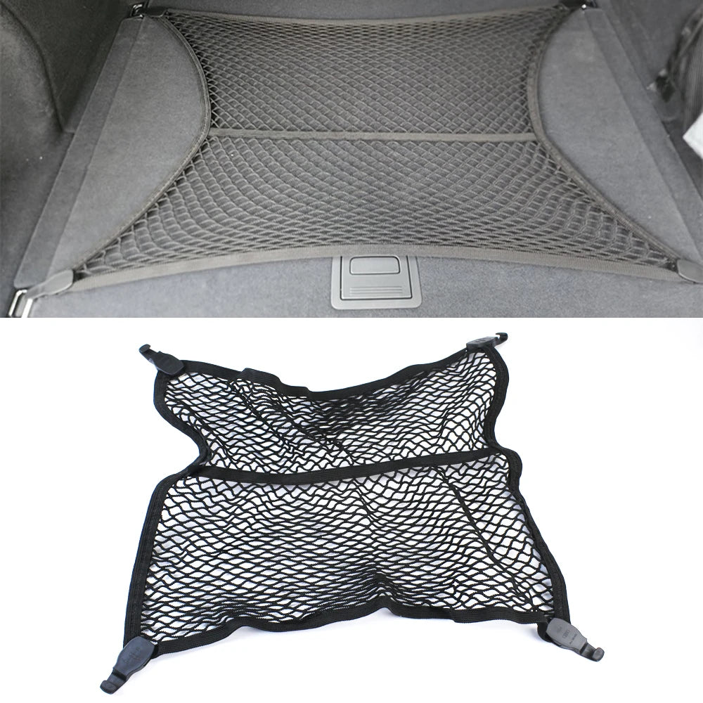 Original Car Trunk Mesh Net Cargo Luggage For Audi A3 A4 A5 A6 A7 A8 Q2 Q3 Q5 Car Mesh Cargo Net Holder Trunk 4 Hook