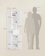 VASAGLE bathroom chest of drawers bathroom cabinet with a drawer, adjustable shelves