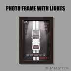 1:32 photo frame version alloy metal sports car model 3D hanging picture frame Interior decorations ornaments With Light Display