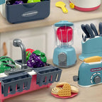 Funny Multicolor Cooking Playset Plastic Microwave Playing House Kitchen Toy Simulation Design Gas Stove Baking Playset Play