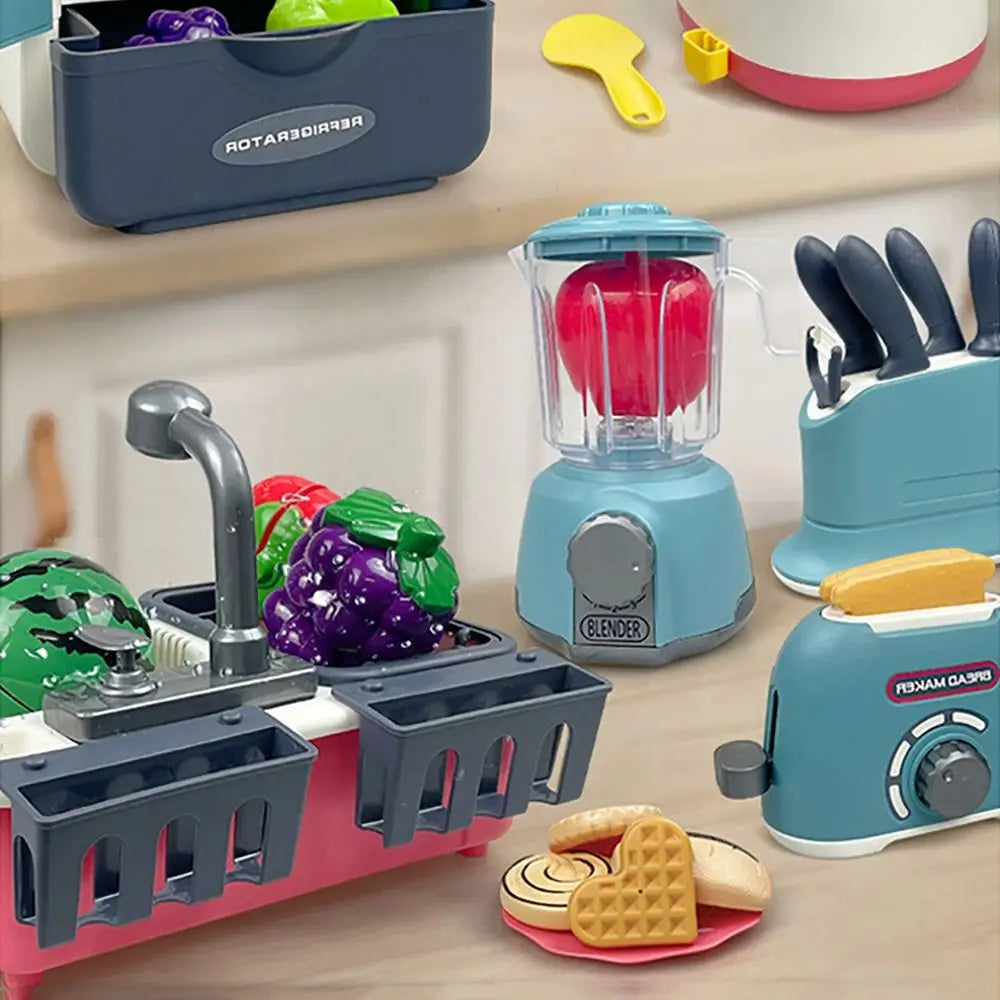 Funny Multicolor Cooking Playset Plastic Microwave Playing House Kitchen Toy Simulation Design Gas Stove Baking Playset Play