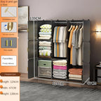 New Simple Wardrobe Clothes Assembly Plastic Collapsible Sturdy Dustproof Cabinets Dressers Cube Storage Locke Closet Furniture