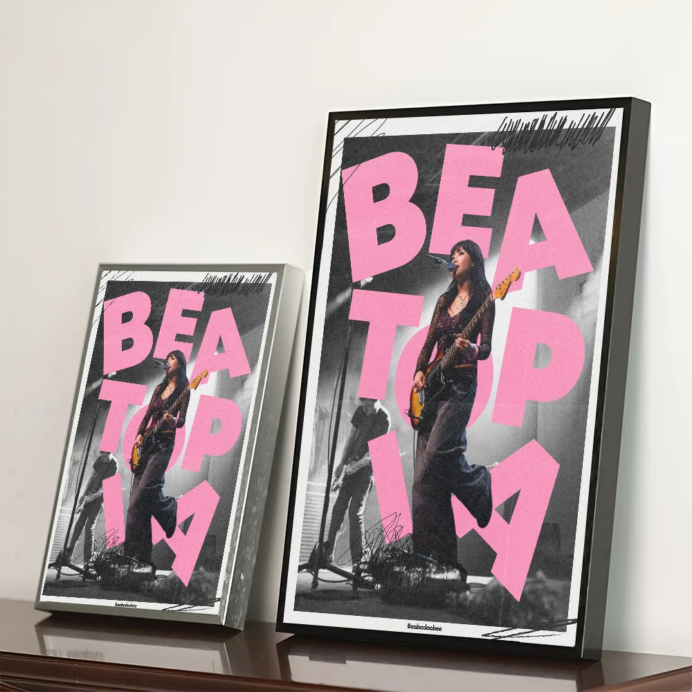 Singer Beabadoobee Movie Sticky Posters Fancy Wall Sticker for Living Room Bar Decoration Vintage Decorative Painting