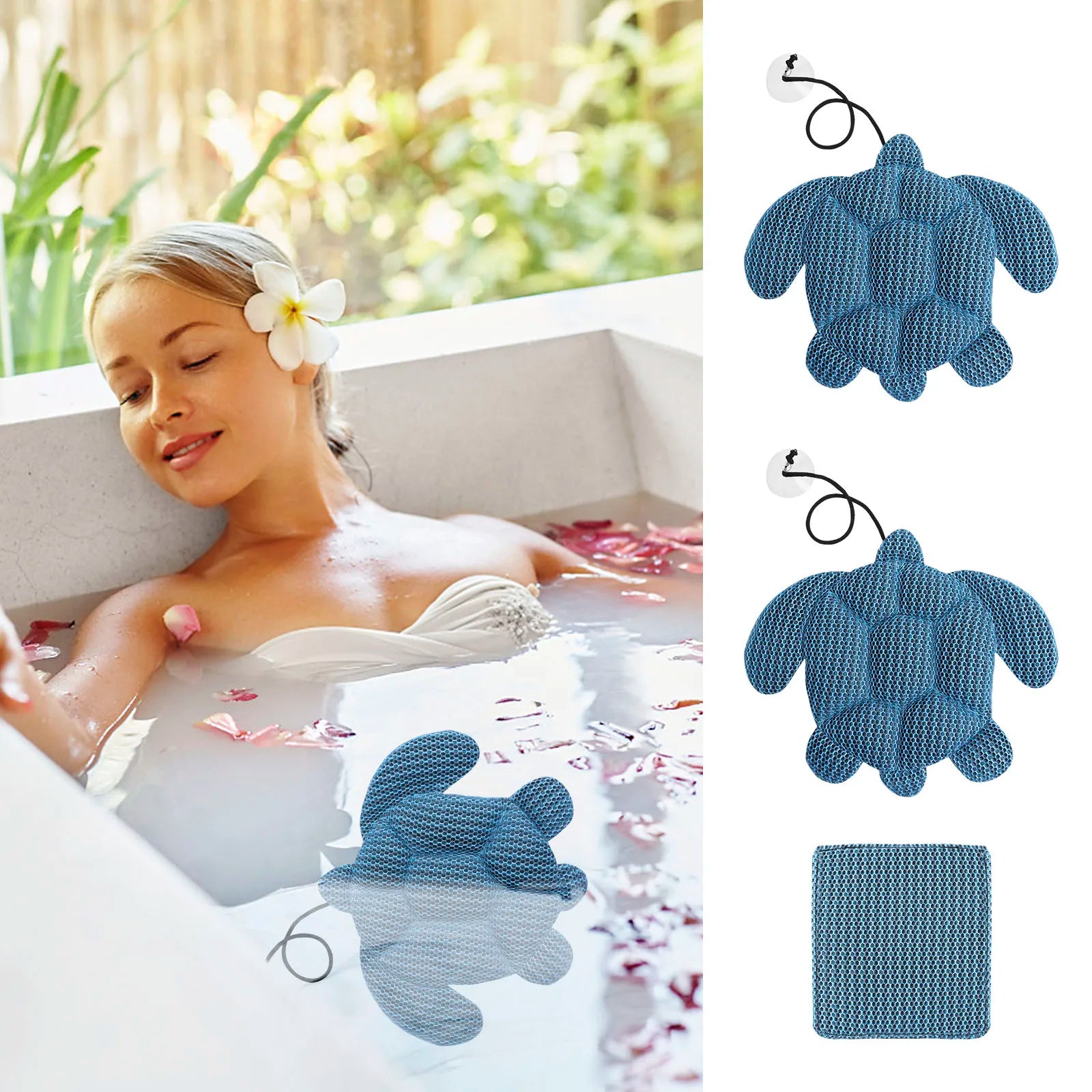 3Pcs Turtle Shape Tub Scum Absorber Versatile Reusable and Washable Hot Tub Sponge for Swimming Pool and Spa Keeping Water Clean