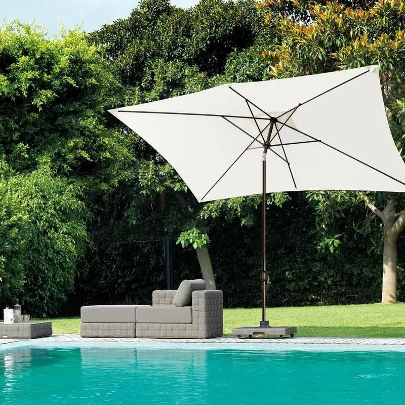 Outdoor Umbrella Replacement Canopy 6.6x10ft Rectangle Cantilever Umbrella UV Protection Heavy Duty Parasol Top Garden