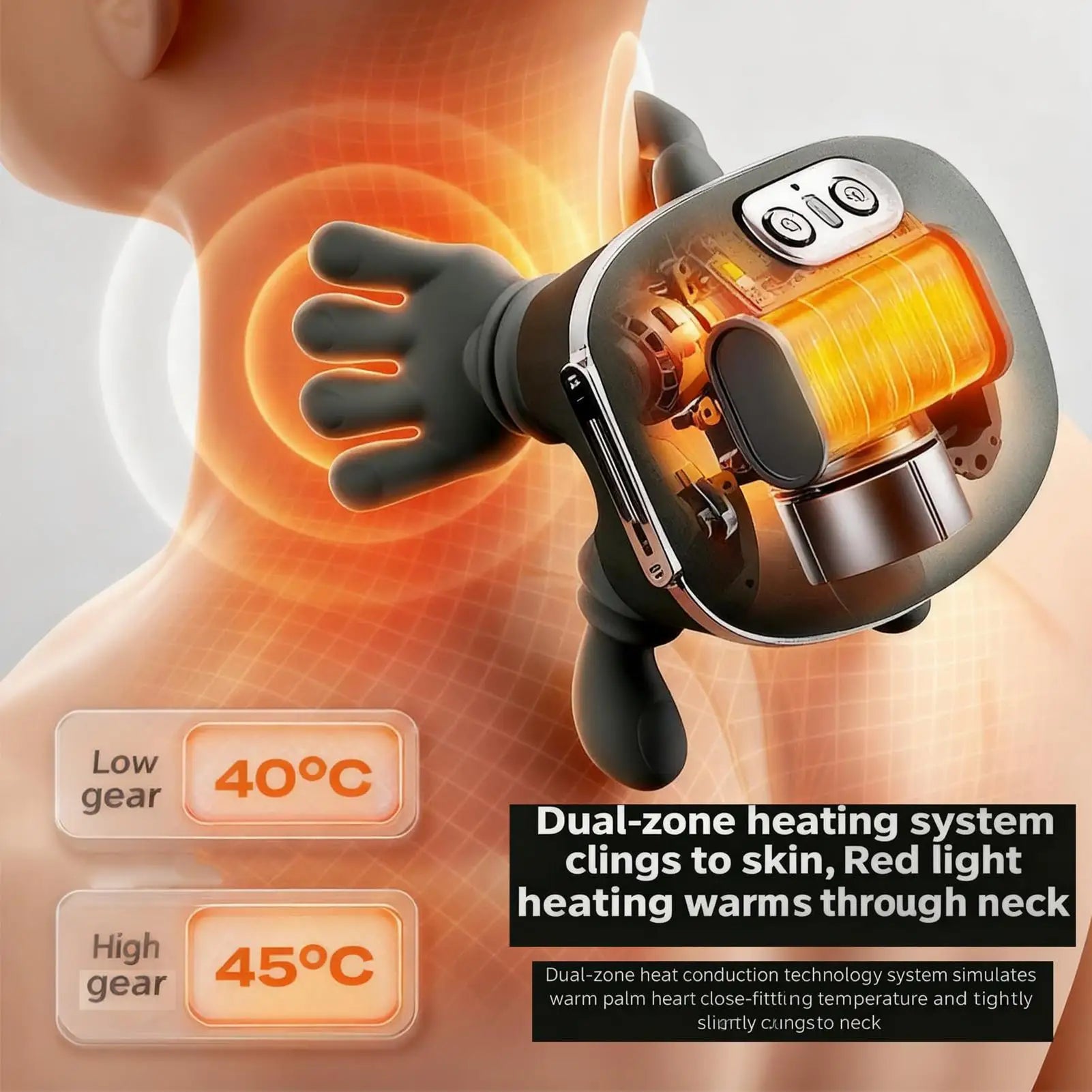 Master Hand Shoulder and Neck Massager Cervical Spine Massager Trapezius Neck Massager Hot Compress Electric Cervical