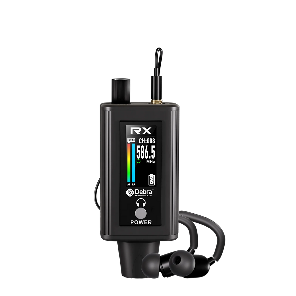 EMX-1 Wireless Monitoring System, Portable UHF Rechargeable Wireless System for Musical Instruments, Dynamic Wired Microphone