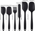 Silicone Kitchenware 6-piece Set, Cream  Scraper, Spatula, Oil Brush, Size Scraper Set Baking Tool，Non-integrated Hand