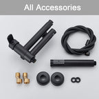Black Bathtub Faucet Wall Mounted Waterfall Bath Shower System Embedded In Wall Tub Water Tap Shower Mixer Faucet