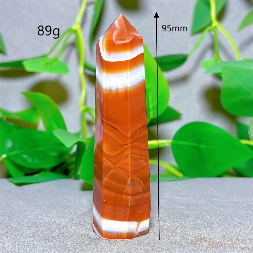 Carnelian Tower Crystal Natural Stone Quartz Home Decoration Minerals Reiki Craft Gifts Energy Healing Meditation Spiritual Love