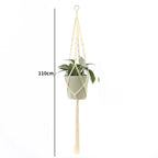 Handmade Macrame Plant Hanger Basket Flower Pot Balcony Hanging Decoration Knotted Lifting Rope Bohemian Style Home Garden Decor