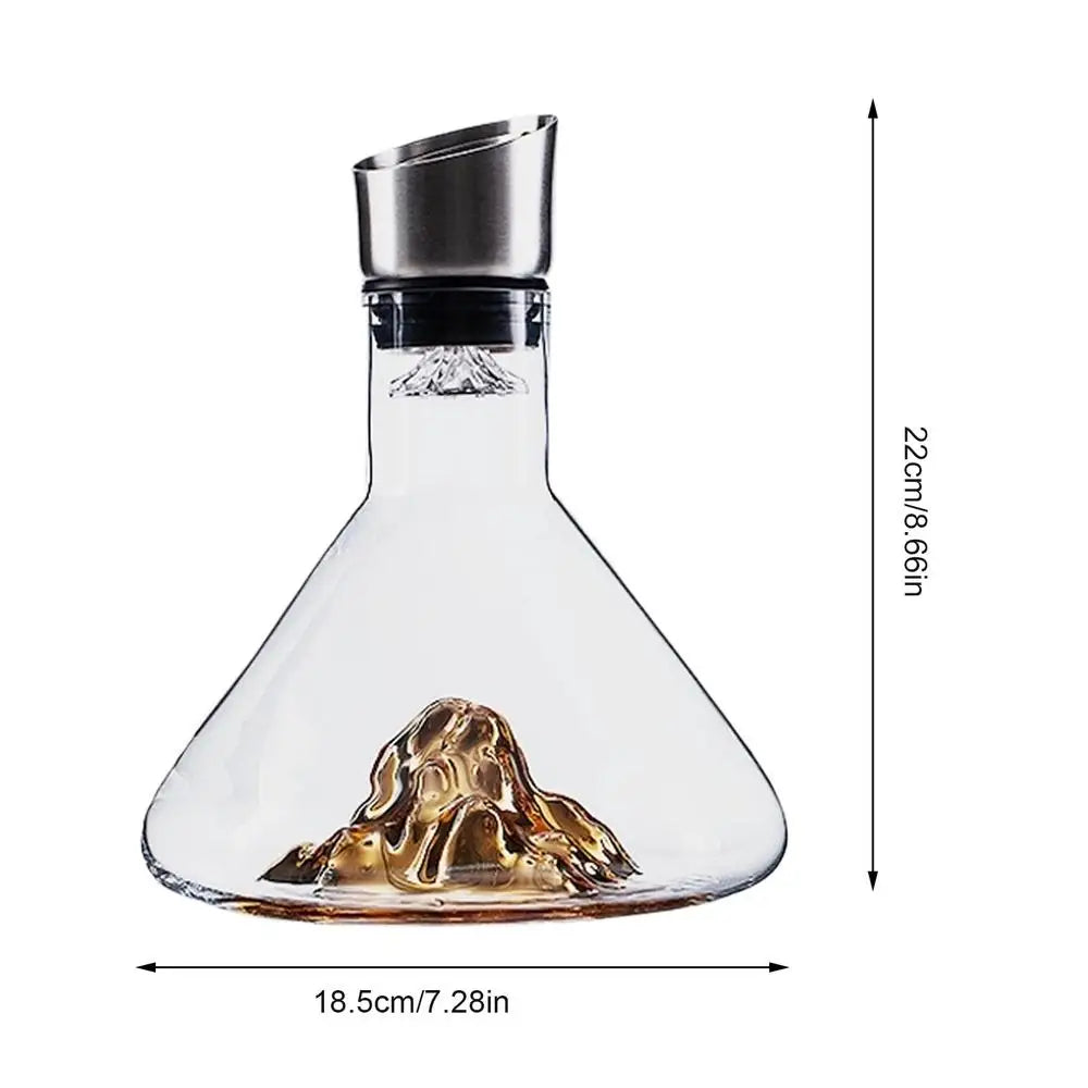 Wine Decanter Built-in Aerator Pourer Wine Carafe Red Wine Decanter Hand-blown Crystal Glass Wine Hand-Held Aerator 1500ML