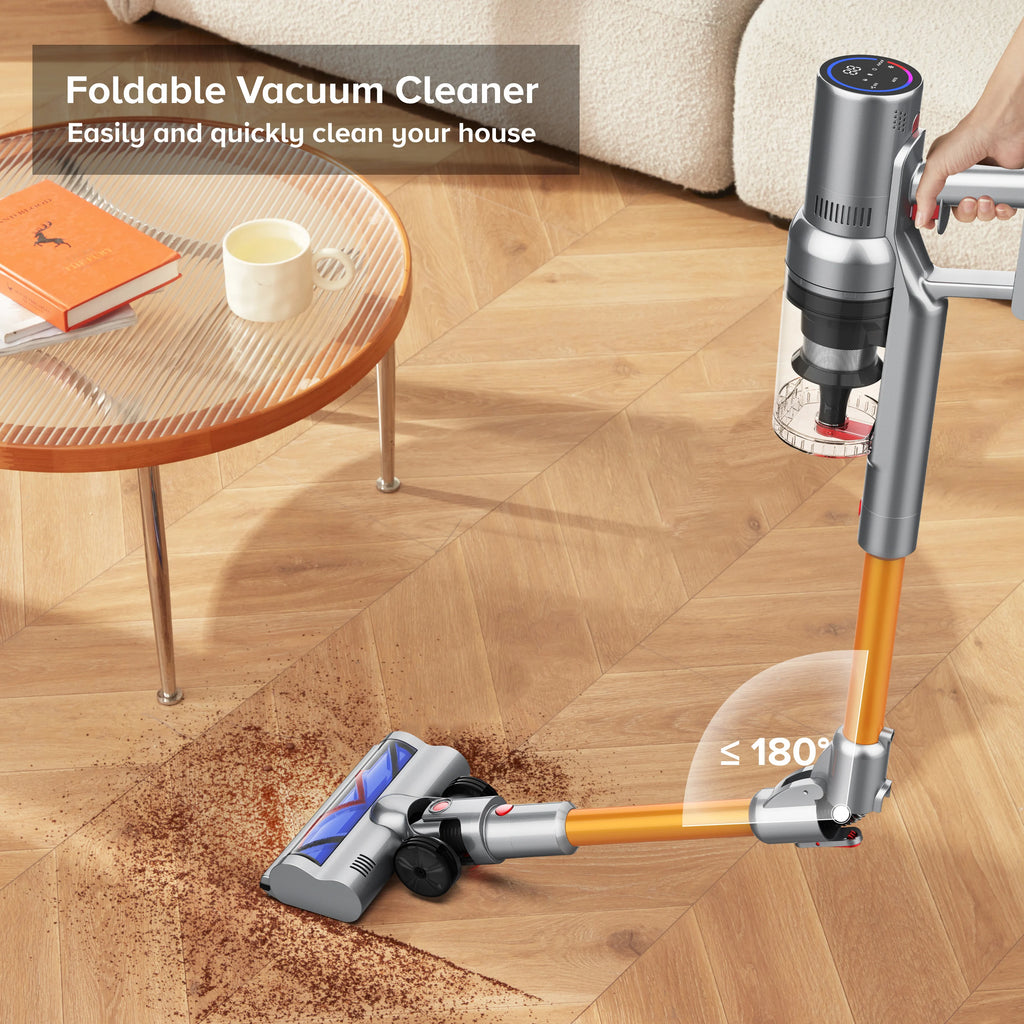 Tinsol VC101 27000PA Cordless Handheld Vacuum Cleaner Touch Screen Smart Dust Sensor Auto Speed Control for Home Bed Carpet Clea