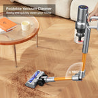 Tinsol VC101 27000PA Cordless Handheld Vacuum Cleaner Touch Screen Smart Dust Sensor Auto Speed Control for Home Bed Carpet Clea