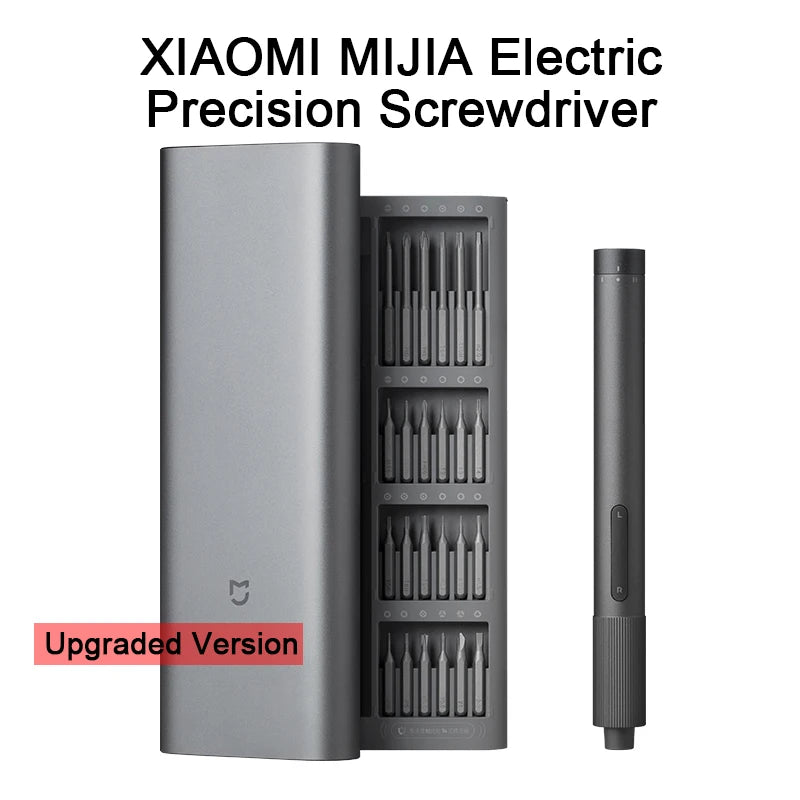 XIAOMI MIJIA Electric Precision Screwdriver Magnetic Kit,With 24 S2 Steel Bits,2 Torque Setting,For Smart Home PC Phone Repair