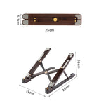 Portable Laptop stand wood Laptop Holder Riser Computer Tablet Stand 8 Angles Adjustable Foldable Desktop Cooling Base Holder