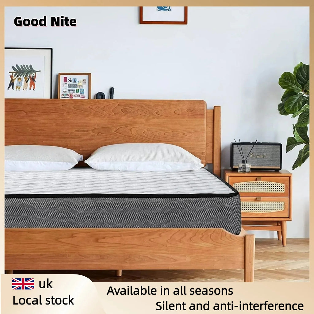 Good Nite 4FT6 Double Mattress - Cloud Memory Foam with Responsive Springs, Medium Firm Feel & Airflow Cover for Couples