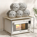 Stainless Steel Kitchen Electric Oven Stand Multi-Function Countertop Organizer Microwave Storage Rack Rice Cooker Support