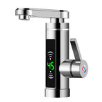 Kitchen Faucet with Instant Heating, 360° Rotatable Spout, 3000W Hot & Cold Water Tap, Stainless Steel & ABS