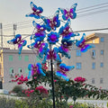 Butterfly Wind Spinner Metal Wind Spinners Outdoor Pinwheel Decor Sculpture Butterfly Design Chimes with Stake for Porch