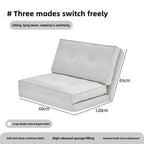 Leisure Corduroy Folding Lazy Sofa Living Room Single Sofa Small-sized Household Cream Style Reclining Foldable Sofa Bed New
