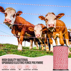 200/500M Roll Electric Fence Rope Polywire with Steel Poly Rope for Horse Animal Fencing Ultra Low Resistance Wire and Accessory