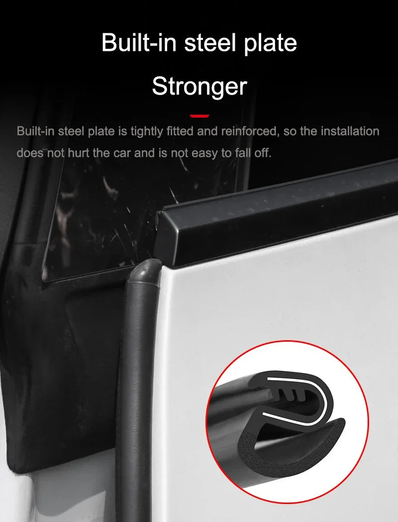 For Tesla Model Y 2021-2024 Door Seal Strip Kit Soundproof Rubber Weatherstrip for Model 3 B-Pillar Sealing Set Noise Reduction