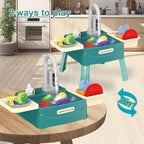 Kids Kitchen Play Sink Toy Set Kitchen Play Sink with Running Water Role Play Housework Early Educational Toy Gift for Boy Girl