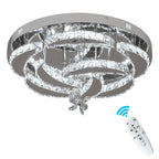 Flower Led Ceiling Lamp Modern Crystal Drop Chandelier Pendant Light Ceiling Light Home Decor Fixtures Living Room RC Dimming