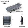 Niceway 6 Adjustable Positions Camping Cot with Mattress & Pillow for Adults 550LBS Heavy Duty Sleeping Cot Outdoor Folding Bed
