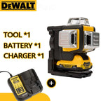 Dewalt DW089LG 3 Sides*360 Degree Vertical Lines Laser Level Meter Outdoor 12V Lithium Battery Horizontal Green Light Level