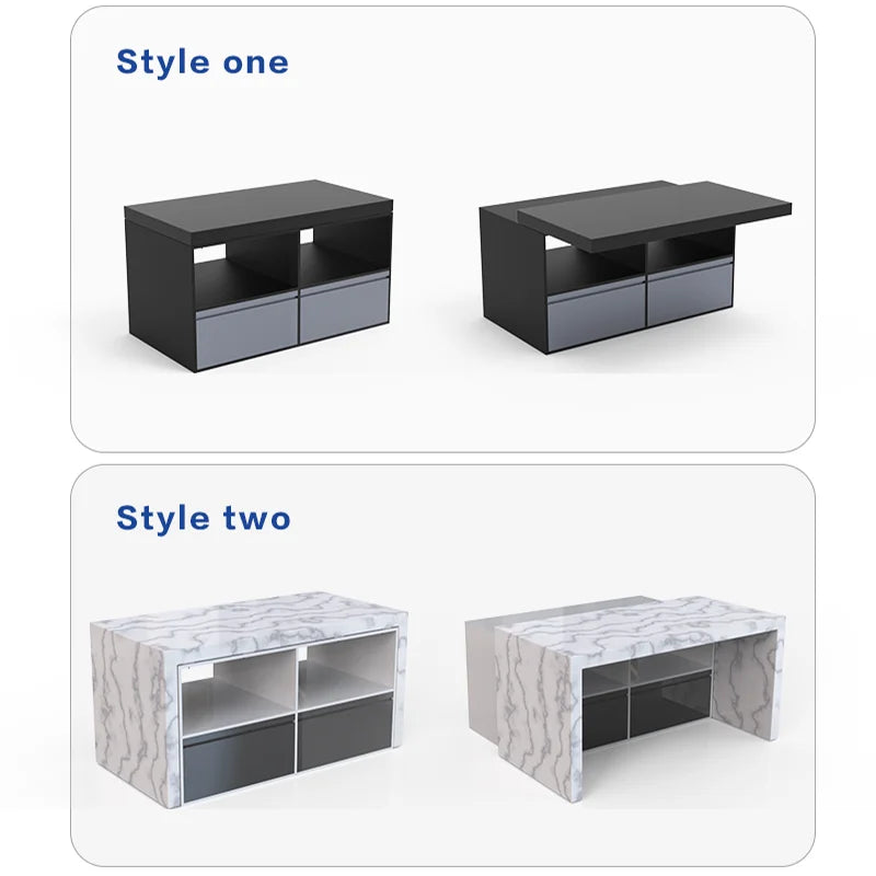 Electric Side Pull Track Open Kitchen Smart Telescopic Extension Desktop Island Slide Hardware Accessories