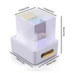 GeekMagic GIFTV Crystal Cube Holographic Mini Electric Digital Clock Desktop Smart Weather Station DIY Animations Photo Display