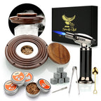 Cocktail Smoker Kit With Torch 4 Wood Chips Whiskey Stones Spoon Ice Tong Smoker Accessories Without Butane For Bartender