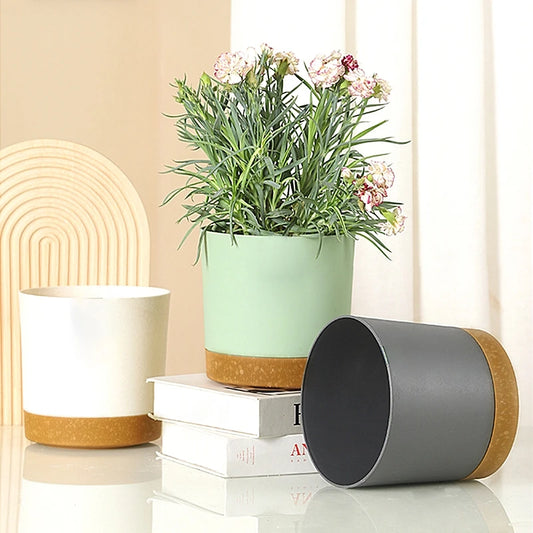 Self Watering Plant Pots Automatic Plastic Flowerpot Bottom Watering Planters with Saucer for Indoor Outdoor Plants Garden Decor