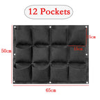 Black Green Wall Hanging Planting Bags Flower Pot Grow Bag Garden Planter Vertical Suculentas Plant Pot Home Decor Accessories