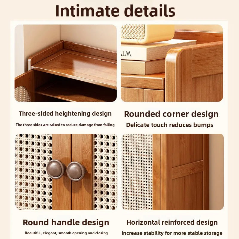 shoe cabinet multi-layer dust shoe rack large capacity double door shoe storage rack