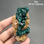 Natural Congo green Dioptase Mineral specimen + healing quartz crystals and stones rock gemstone