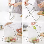 Outdoor Household Garbage Rack Foldable Kitchen Debris Storage Rack Multifunctional Kitchen Fresh-keeping Bag Holder