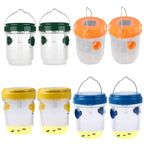 Solar Wasp Trap Waterproof Outdoor Hanging Trap Non-Toxic Bee Hornet Traps Wasp Fly Trap Light Reusable Garden Fruit Fly Catcher