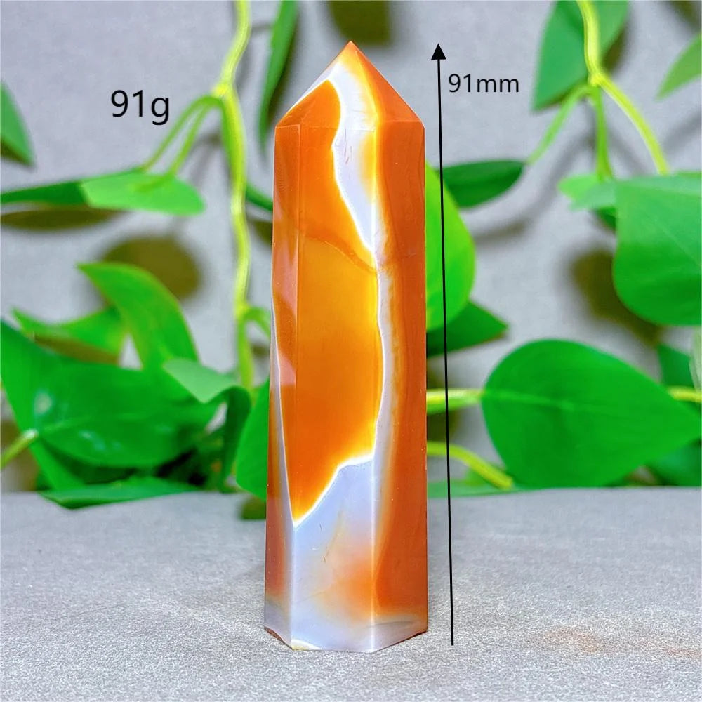Carnelian Tower Crystal Natural Stone Quartz Home Decoration Minerals Reiki Craft Gifts Energy Healing Meditation Spiritual Love