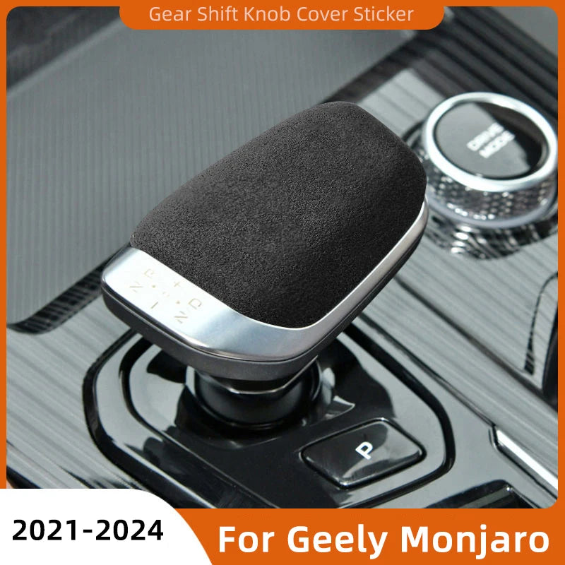 Carbon Fiber Car Interior Gear Shift Knob Cover Sticker for Geely Xingyue L Monjaro 2021 2022 2023 2024